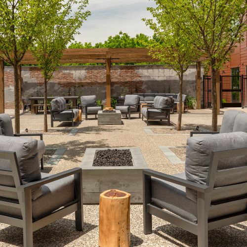 Outdoor fire pit for any season.