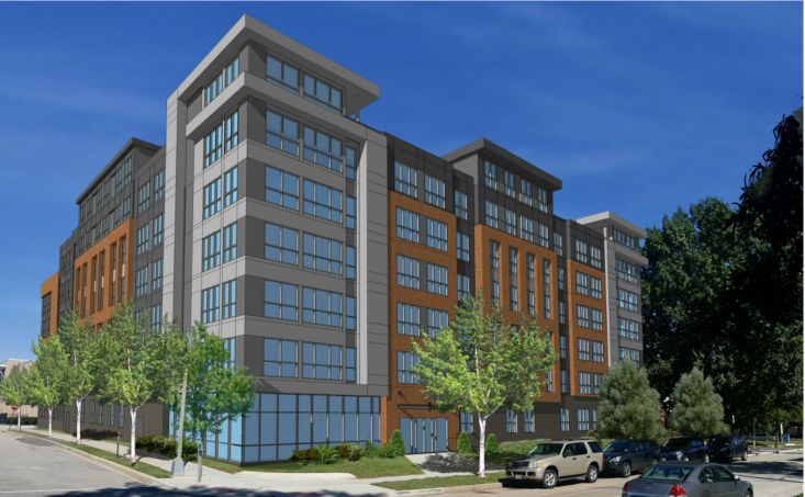 Eleven Parkside luxury apartment exterior view in Washington, DC.