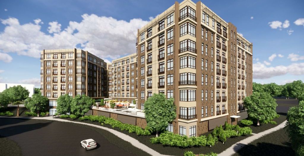 Lake Anne Fellowship House luxury apartment exterior view in Reston, VA.