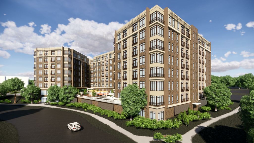 Lake Anne Fellowship House luxury apartment exterior view in Reston, VA.