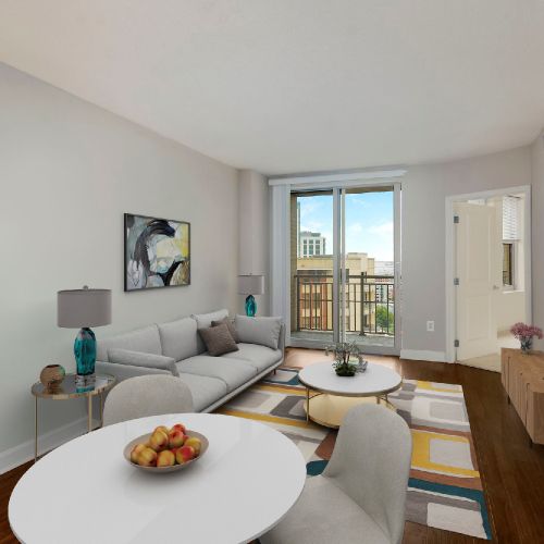 Soak in the city on your private balcony or snuggle in for a movie night