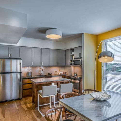 Light filled kitchen and dining area