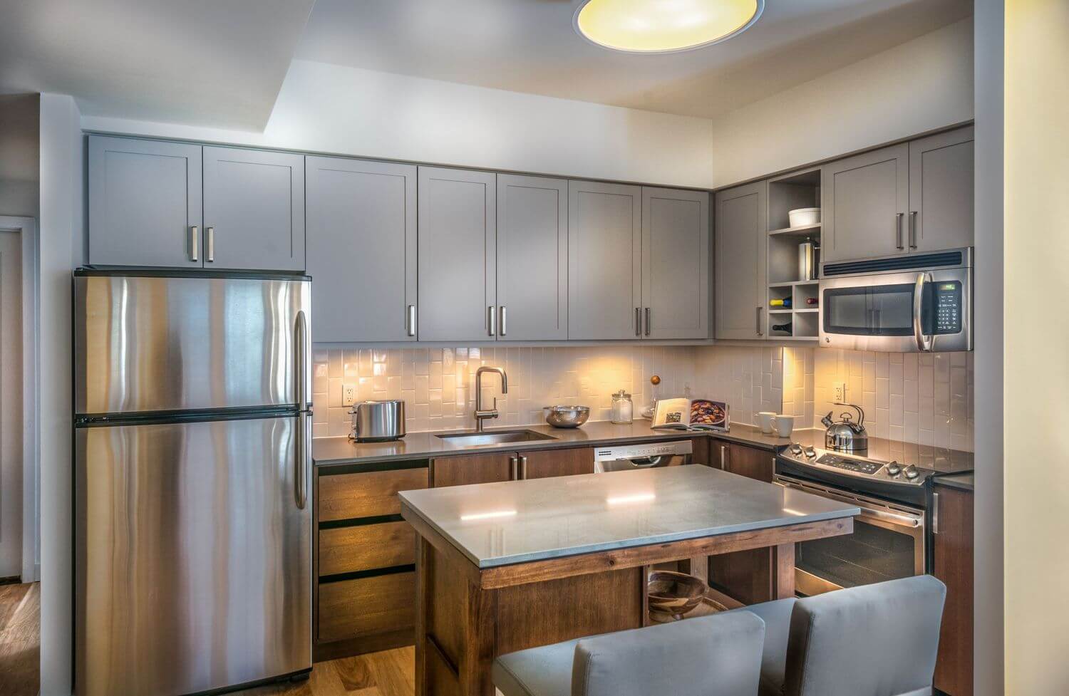 Station House : Kitchen lighting