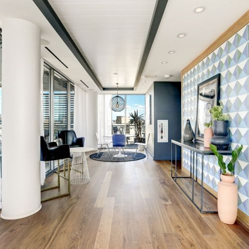 Take advantage of the spacious clubroom for occasions that require modern, stylish ambience.