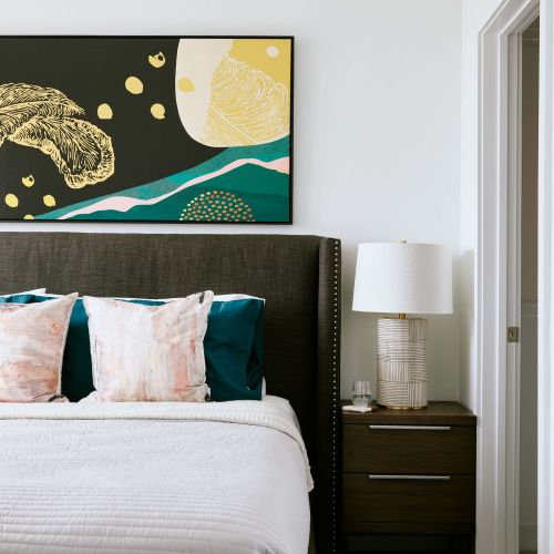 Bedrooms at The Abby feel like your own personal retreat.