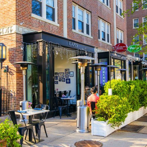 Retail and dining along Columbia Road