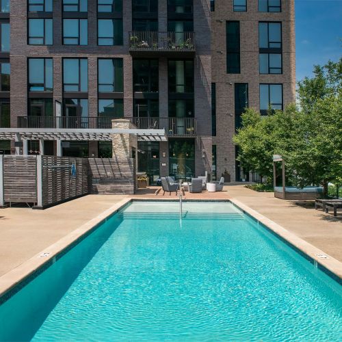 Take a dip in the outdoor pool