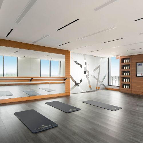Light-filled yoga studio 