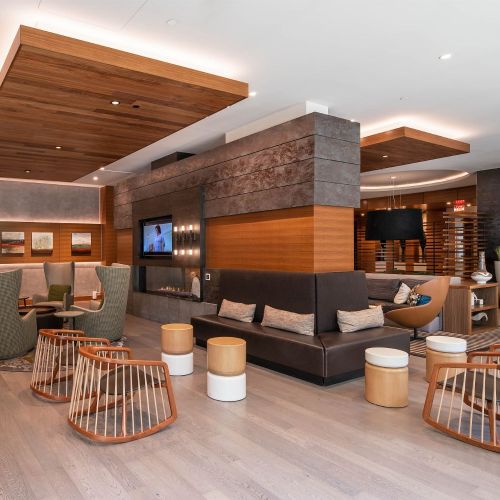 Entertain your guests in the Grand Room, an expansive communal space with a dual-sided fireplace