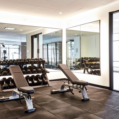 Strength training room to inspire your fitness goals
