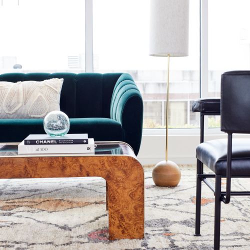 Natural light spans the inspired penthouse lounge.