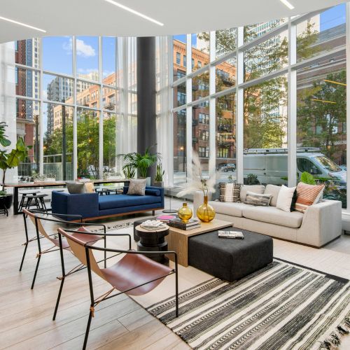 Spectacular views start the moment you enter Parc Huron through floor-to-ceiling glass windows.