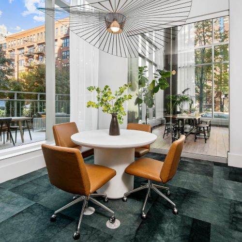 Conference room with Wi-Fi and printing available.