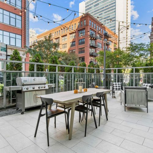 Enjoy our outdoor entertaining terrace with fireplace and lounge seating.