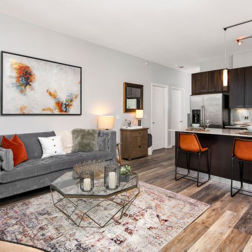 Dramatic city views from floor-to-ceiling windows in every residence.