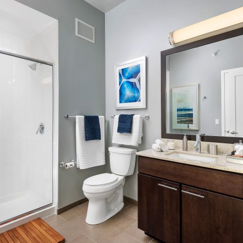 You'll feel pampered with upscale finishes and thoughtful details throughout Parc Huron apartment homes.