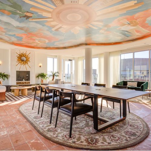 Our rooftop lounge is idea for remote working and taking in monumental views.