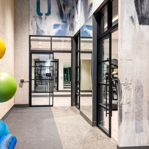 Ample fitness equipment for personalized workout sessions. 