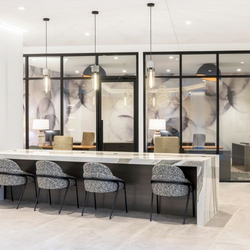 Say hello to your new home in one of our luxurious leasing offices. 