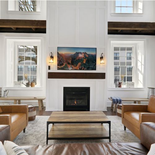 A sophisticated lounging space.