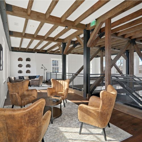 Stylish seating with a cozy feel.