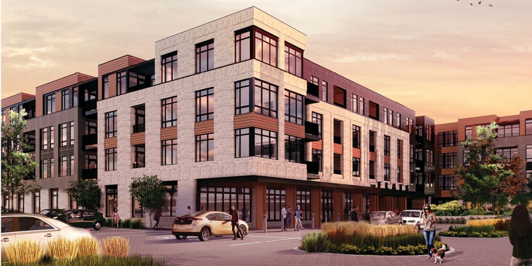 Swedesford Plaza luxury apartment exterior view in Berwyn, PA.