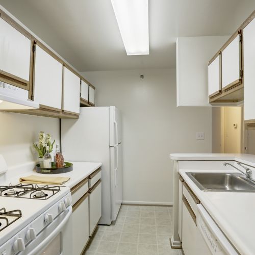 Great meals begin on the gas range in your fully equipped kitchen.