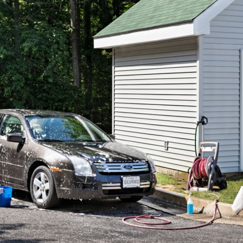 Show pride in your ride at Silverwood Farm's car-wash station.