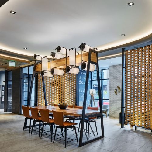 Community dining space to enjoy with your neighbors.