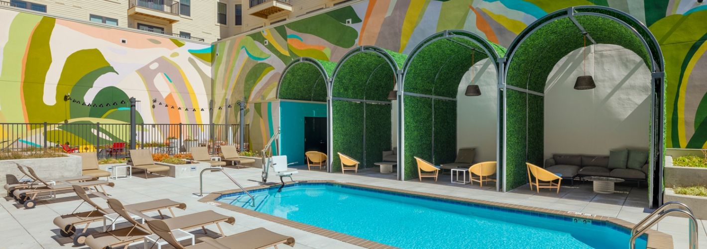 The Vale : Relax at the resort-style saltwater pool and cabanas.