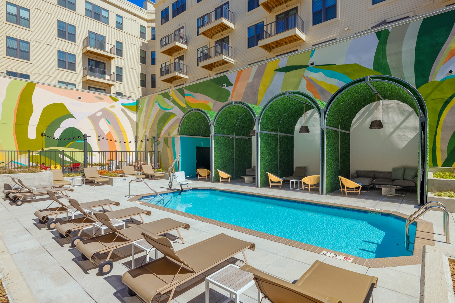 The Vale : Relax at the resort-style saltwater pool and cabanas.