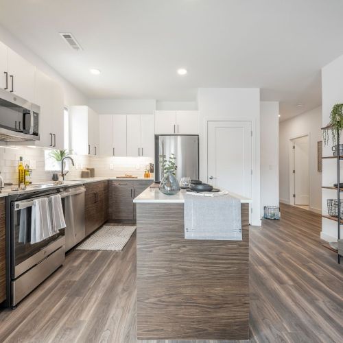 Kitchens with stainless steel appliances, stunning finishes and endless storage.