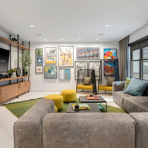 The perfect lounge to root for the home team or enjoy your favorite movie.