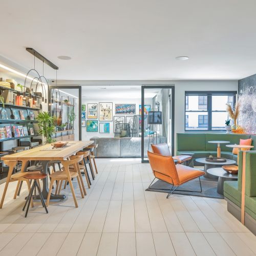 A clubroom for lounging or work-from-home.