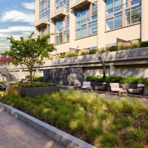 Cool off beneath one of our many misting stations