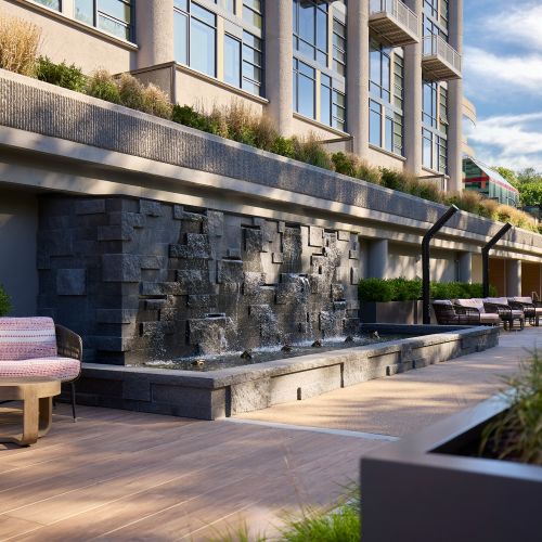 A harmonious waterfall feature for the ultimate relaxation