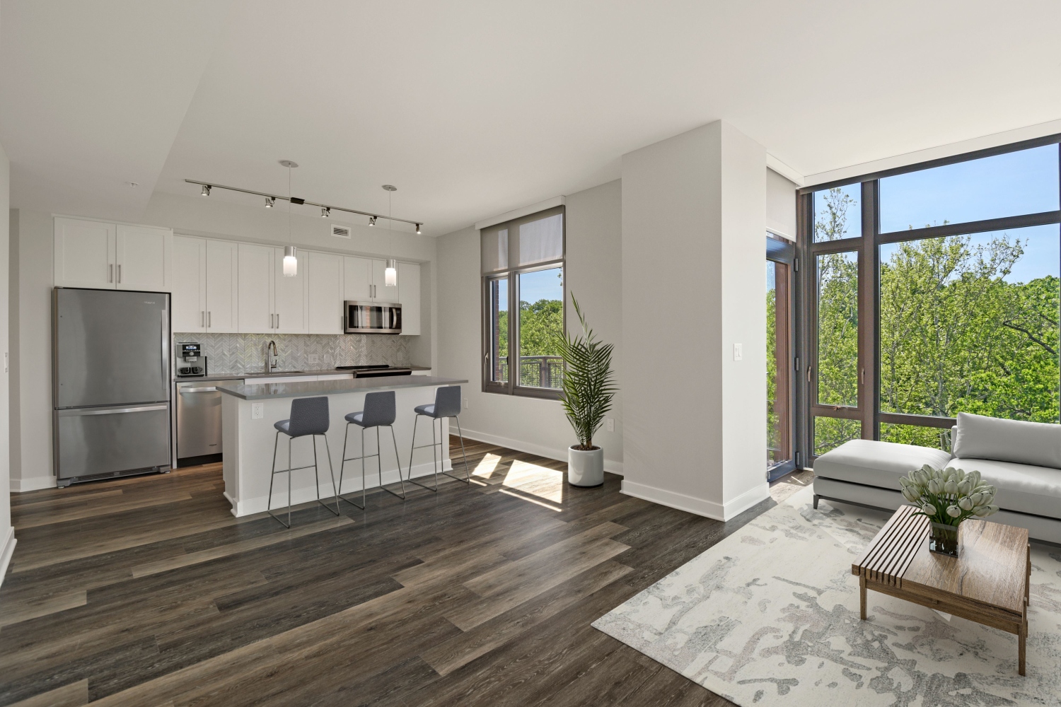 The Lindley : Luxe, wide-plank flooring in kitchens and living areas