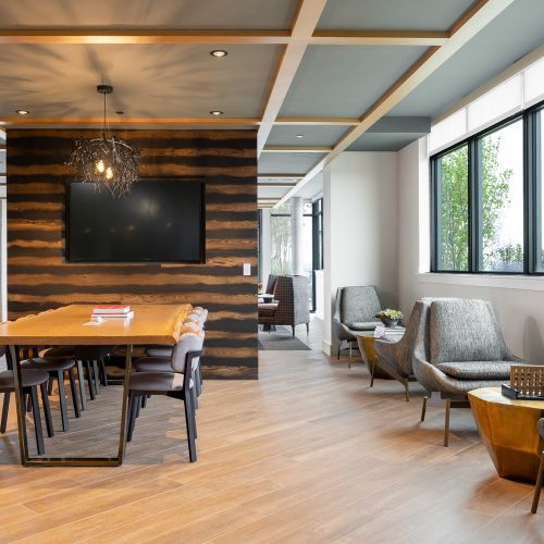 Escape to the clubhouse social dining area for your lunch break