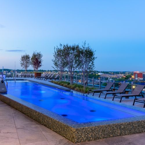 Dramatic swimming pool to  inspire restorative living