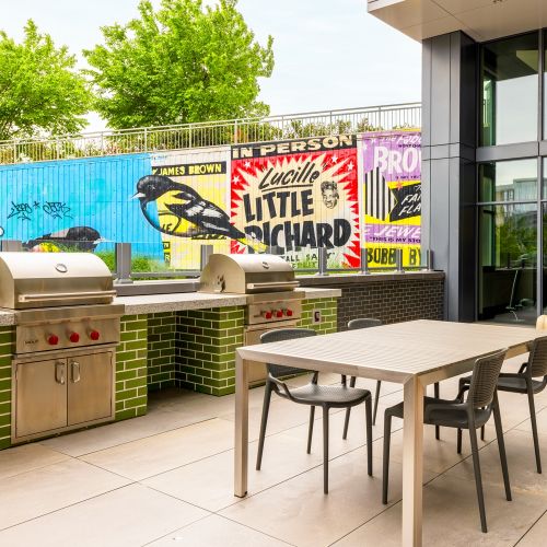 Propane grilling stations for courtyard cookouts 