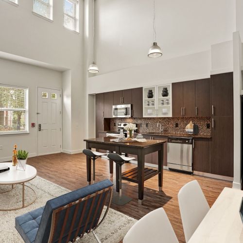 Kitchen and Living Room