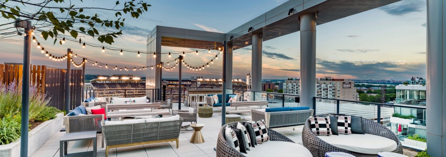 The Kelvin : Kick back and take in the panoramic views of D.C. on our skyline deck 