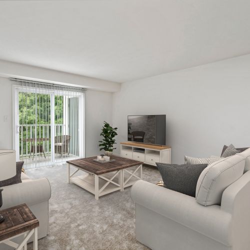 Balconies or patios in select apartments