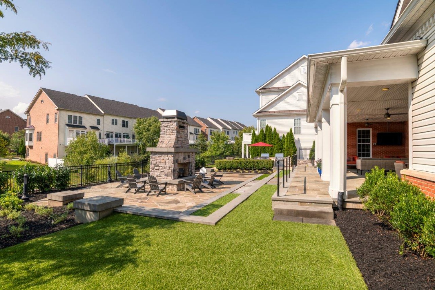 Enclave at Emerson : Relax by the firepit or enjoy some shade in our courtyard.