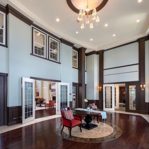 Welcome to our gorgeous clubroom, designed for relaxing with friends and neighbors