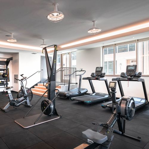 Level up your workout with a variety of cardio equipment featuring stairmaster, rower and treadmill machines 