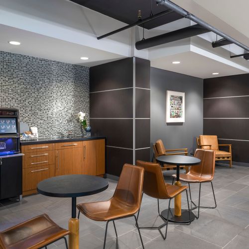 Meeting areas with a touchless coffee machine