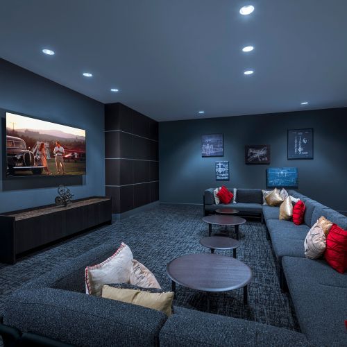 Fully-equipped media room to sit back and watch a movie