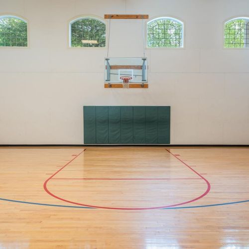 Halfcourt perfect for a three-on-three basketball game