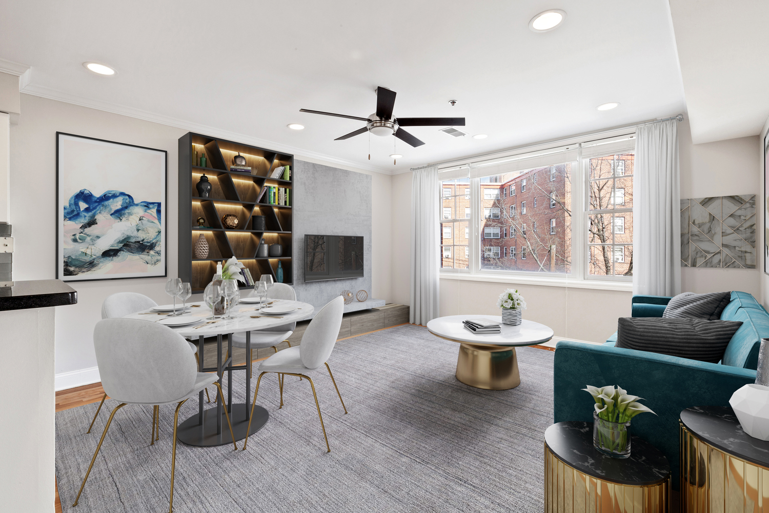 Courtyard at Jefferson : Living Room